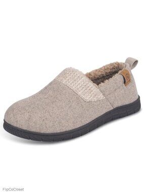 Memory Foam House Slippers Nonslip Rubber Sole Wool-Blend Cozy Indoor Outdoor